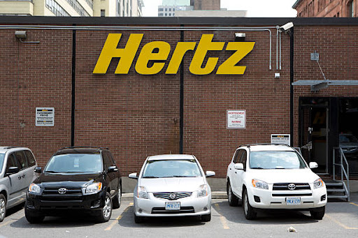 Renting a car from Hertz car rental service